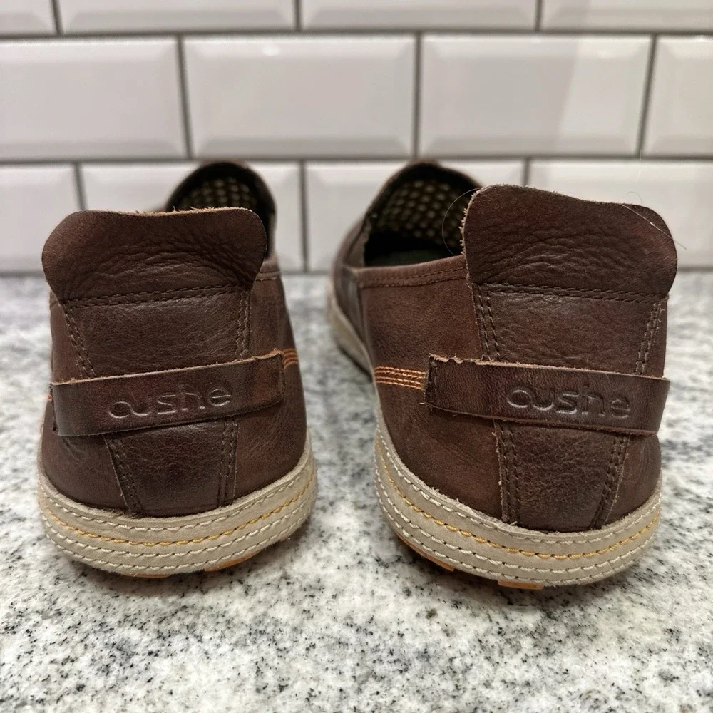Cushe Shumakers Maek Slip On Shoes Leather Brown‎ Mens Size 13
